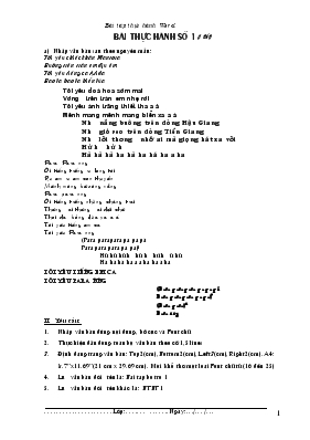 Bài thực hành số 1